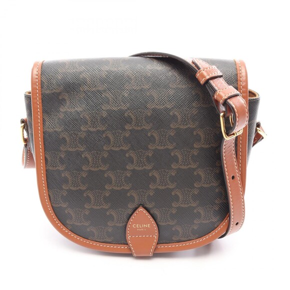 Celine Handbags - Celine Folco Medium Triomphe Shoulder #331154C14B
